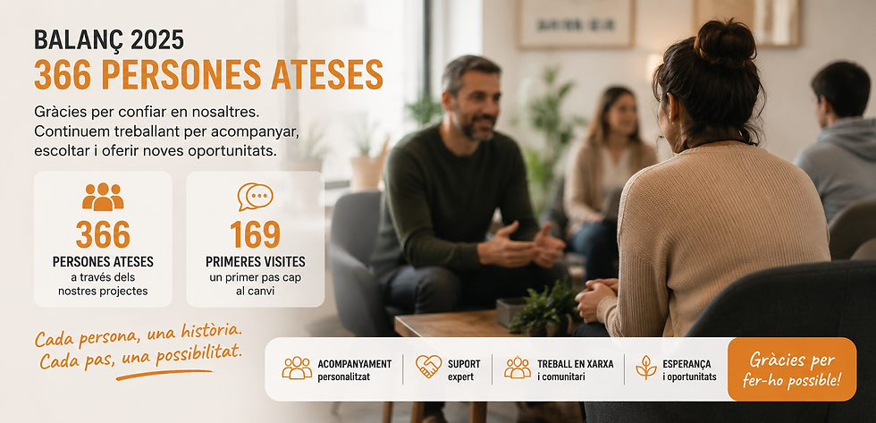 Representants de Projecte Vida presentant les dades de persones ateses i primeres visites registrades durant el 2025 a Andorra.
