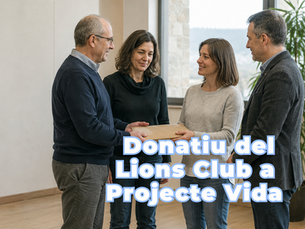 El Lions Club d’Andorra dona 3.000 euros a Projecte Vida per reforçar l’acompanyament comunitari