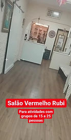 Salão vermelho rubi do Espaço d'luz e paz