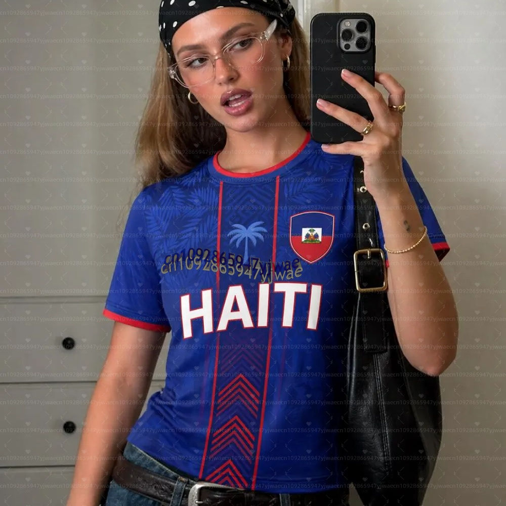 2026 Haiti Soccer Jersey Women Men Sports T-Shirts Brasil Flag Street Plus Size