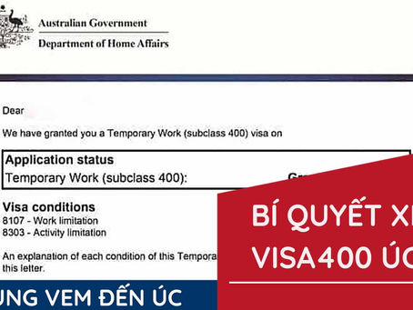 Xin Visa 400 Úc Làm Việc Tạm Thời Nhanh