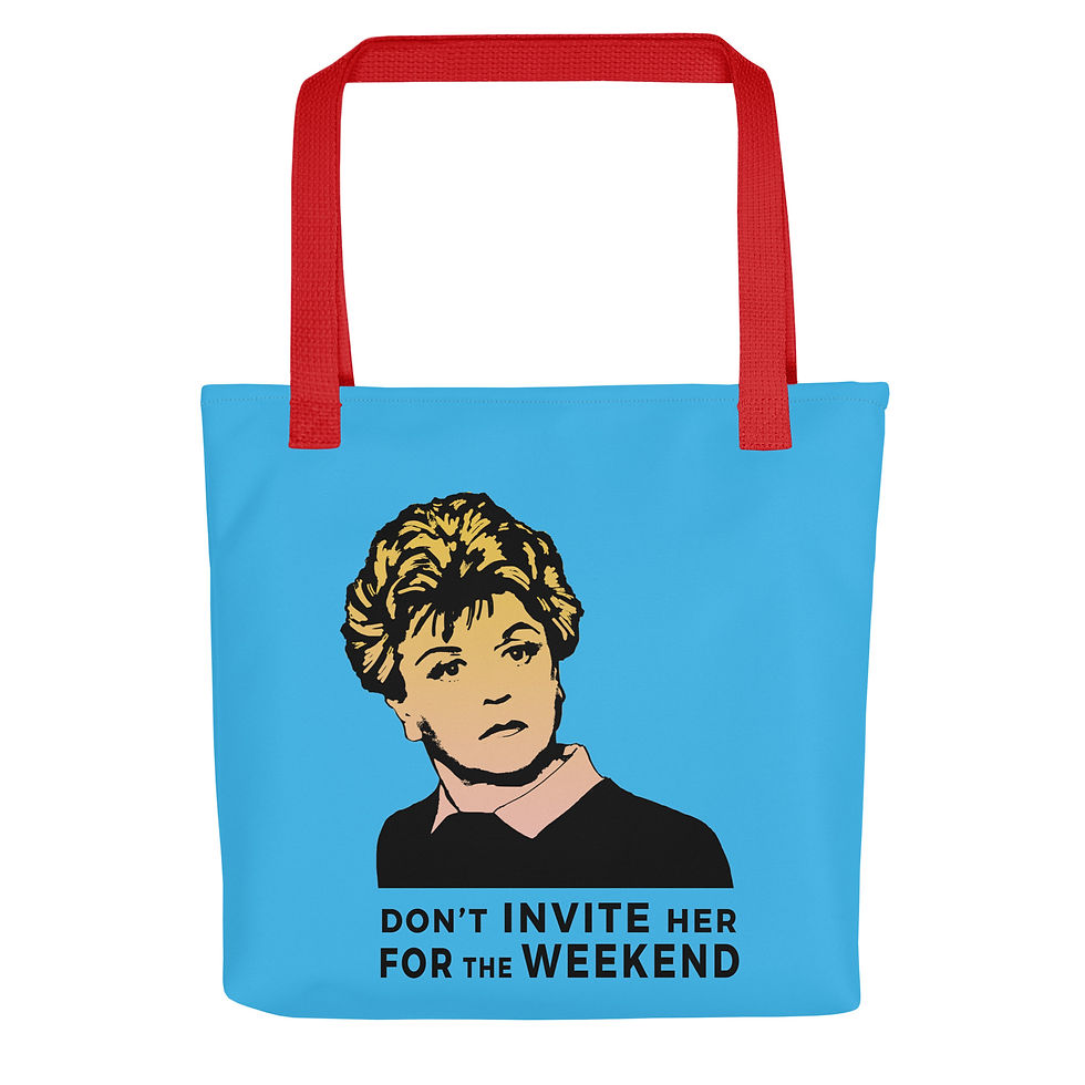 Thumbnail: Jessica Fletcher Tote Bag Don't Invite Her For The Weekend