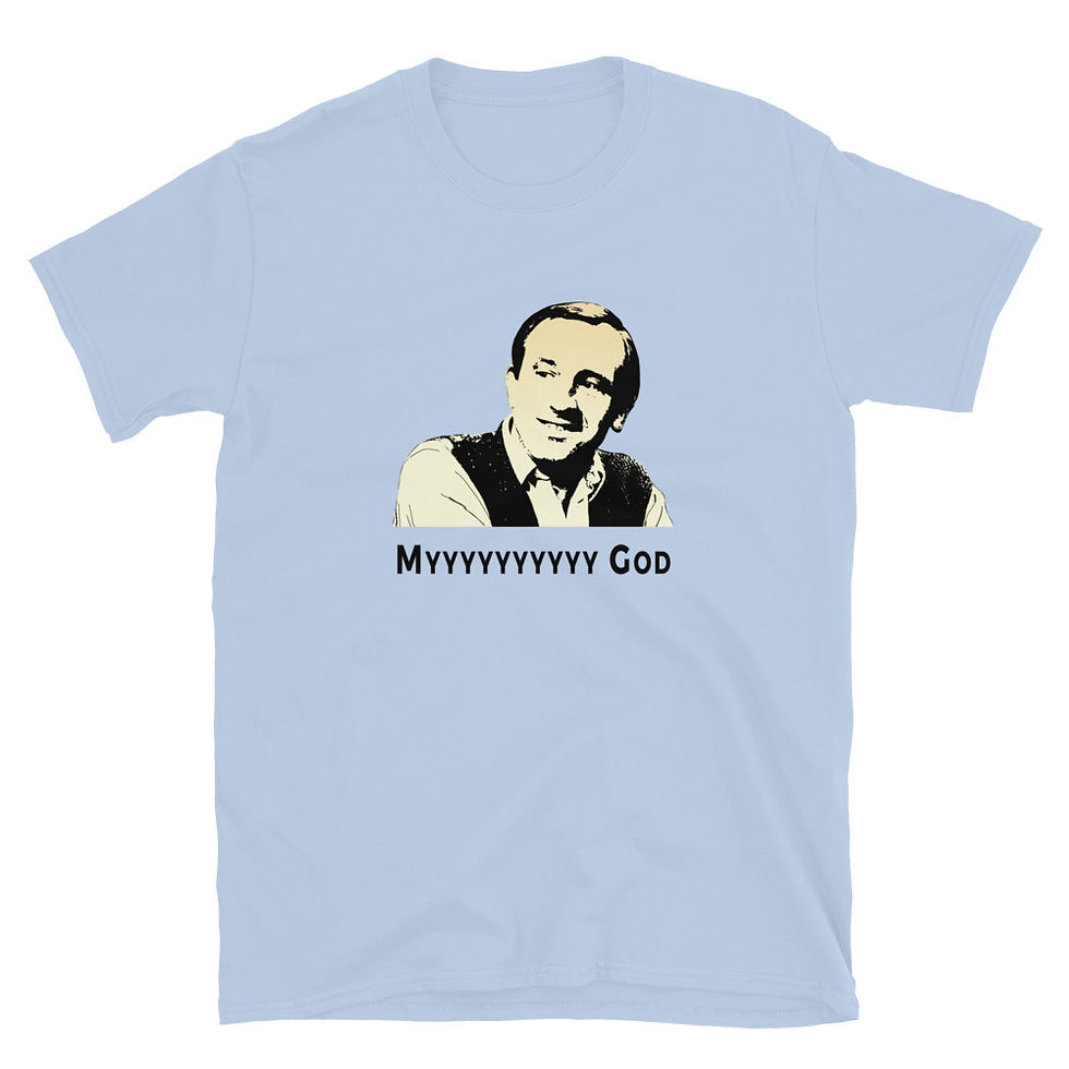 Thumbnail: Light Blue Rigsby My God Quote Unisex T-Shirt Front View