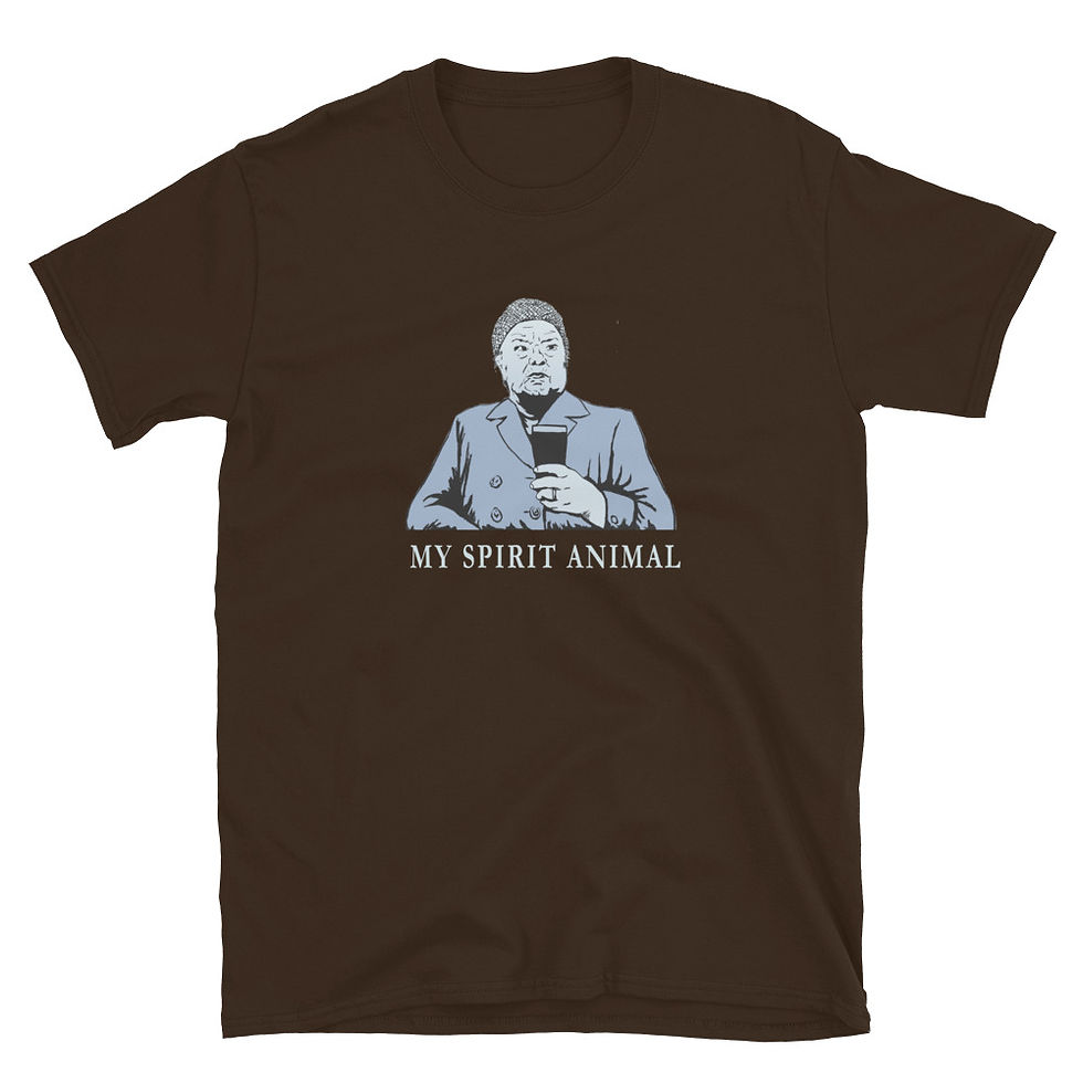 Thumbnail: Dark Chocolate Ena Sharples From Coronation Street T-Shirt Spirit Animal