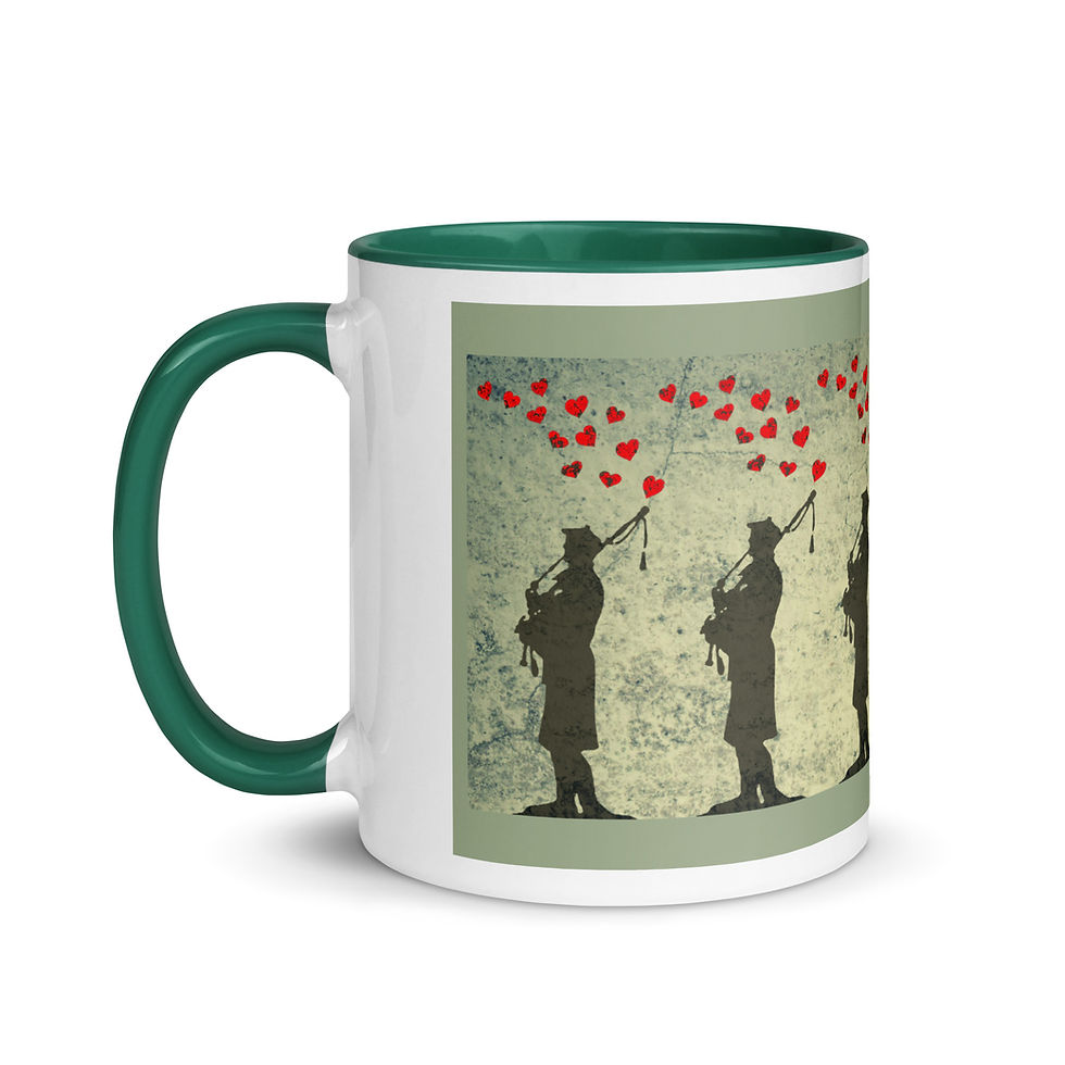 Thumbnail: Banksy-Style Scottish Piper Mug