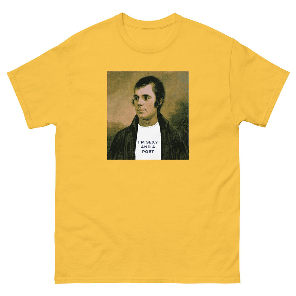 Thumbnail: Robert Burns funny T-shirt in yellow
