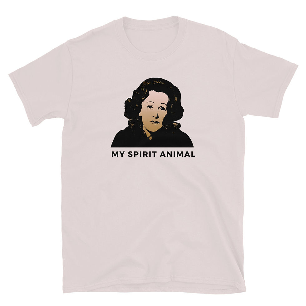 Thumbnail: Pale Grey Fanny Cradock Spirit Animal T-Shirt