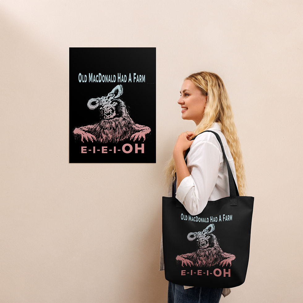 Thumbnail: Model Carries Revenge Of Billy The Kid Tote Bag
