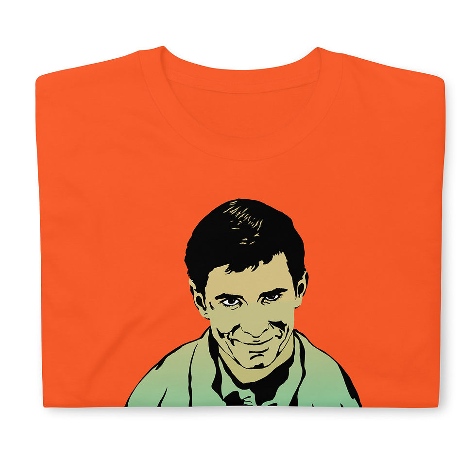 Thumbnail: Orange Norman Bates Spirit Animal T-Shirt Folded