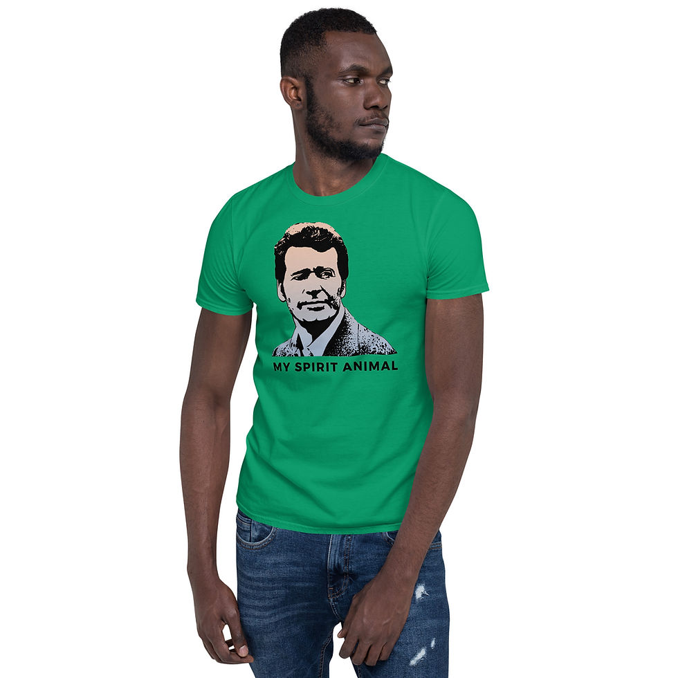 Thumbnail: Model Wears Jim Rockford Spirit Animal Unisex T-Shirt