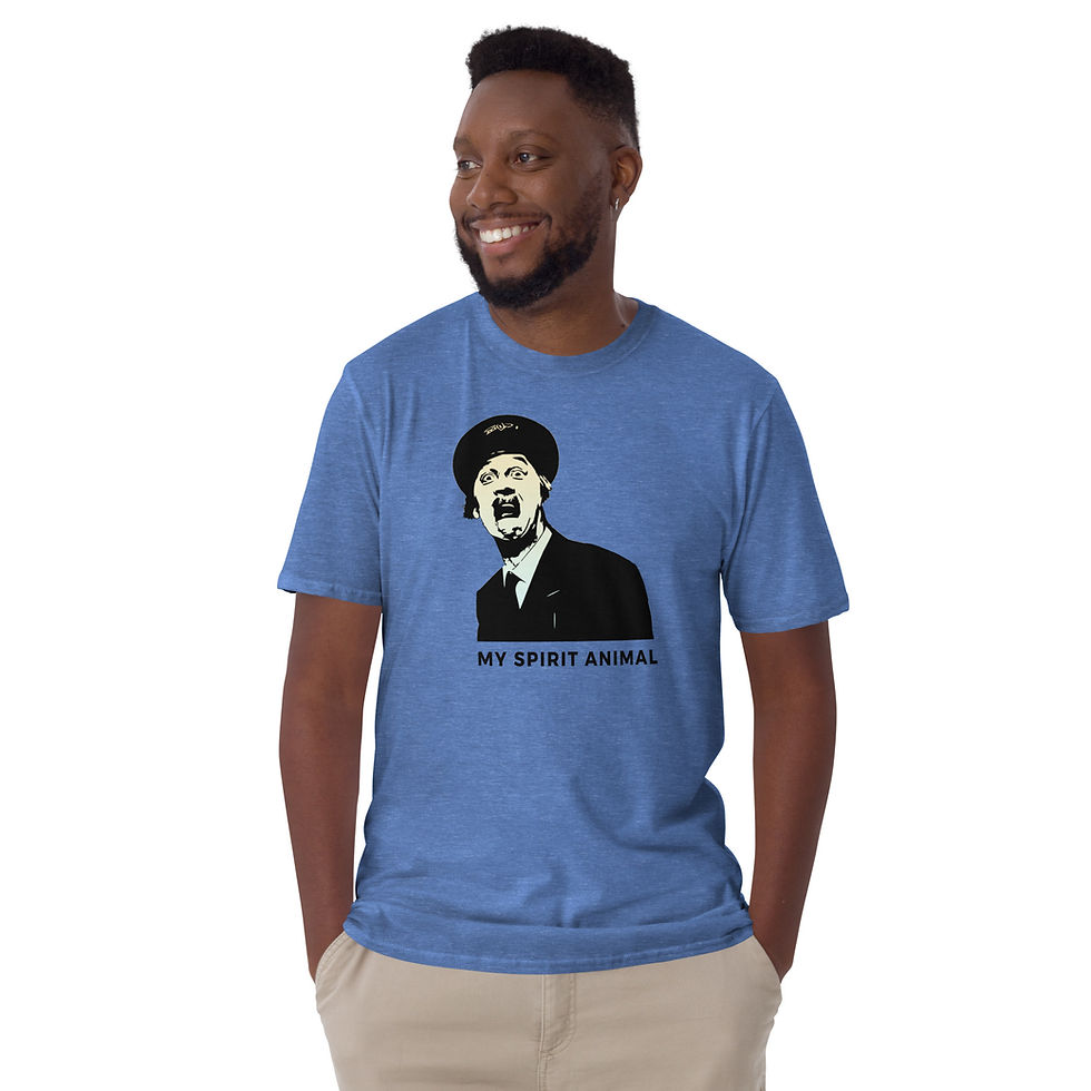 Thumbnail: Model Wears Blakey Spirit Animal Unisex T-Shirt