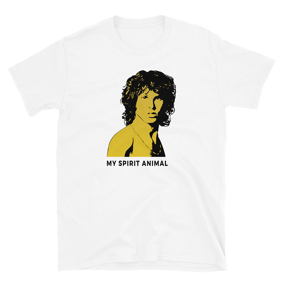Thumbnail: White Jim Morrison T-Shirt Spirit Animal