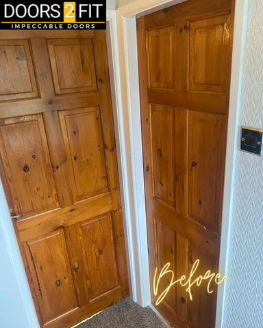 Pre-finished oak style cottage doors