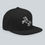 Thumbnail: Front, right-side view 'a little adventurous' horse logo adult snapback hat/cap in black