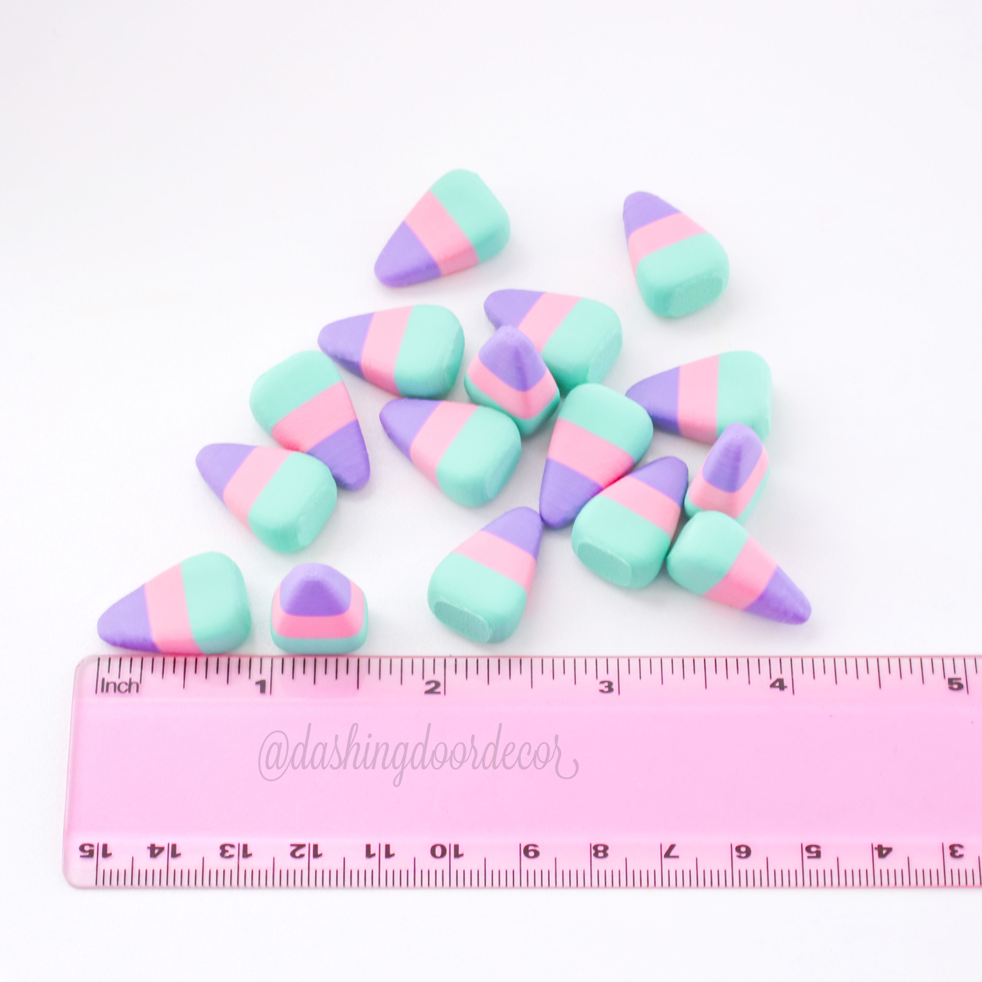 Realistic Faux Mermaid Candy Corn for Decor/Display Aqua Pink Lavender