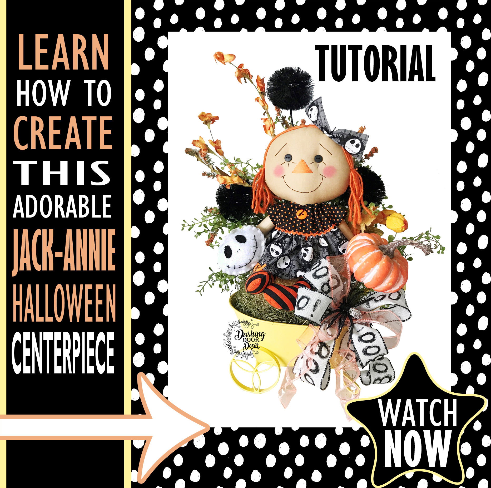 DIY Tutorial - Jack-Annie Halloween Centerpiece