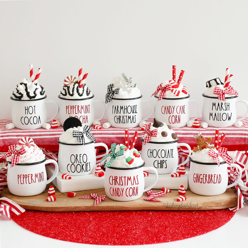 Thumbnail: 🎯Clearance Deal Event🎯 Farmhouse Christmas Mini Faux Whipped Cream Mugs