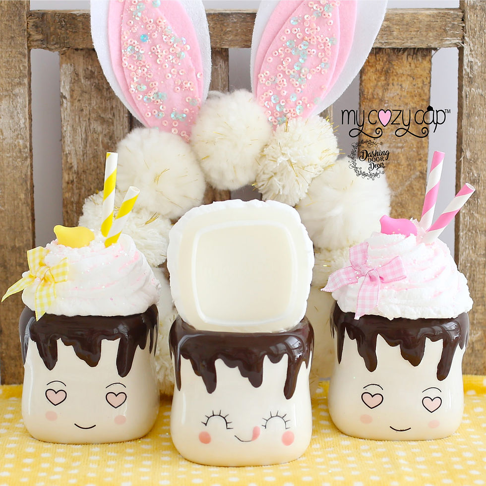 Thumbnail: My Cozy Cap™ Easter Faux Whip Mug Topper for Marshmallow Mugs