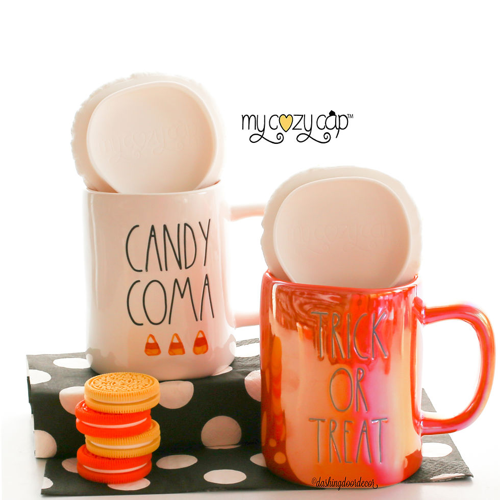 Thumbnail: 🎯Clearance Deal Event🎯 My Cozy Cap™  Candy Corn Mug Topper Rae Dunn Mugs