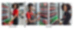 three versions of woman at cooler of coca-cola bottles