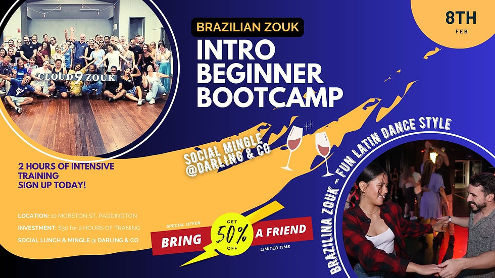 Intro Beginner Dance Bootcamp & Social Mingle | Sun 8th Feb 2026 🕺💃🍹🥂
