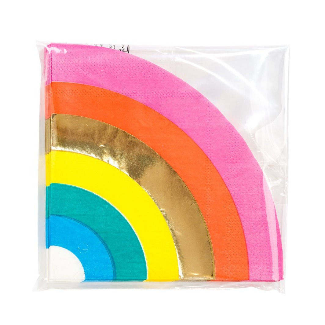 Bright Rainbow Shaped Napkins by Talking Tables (pack of 16)
