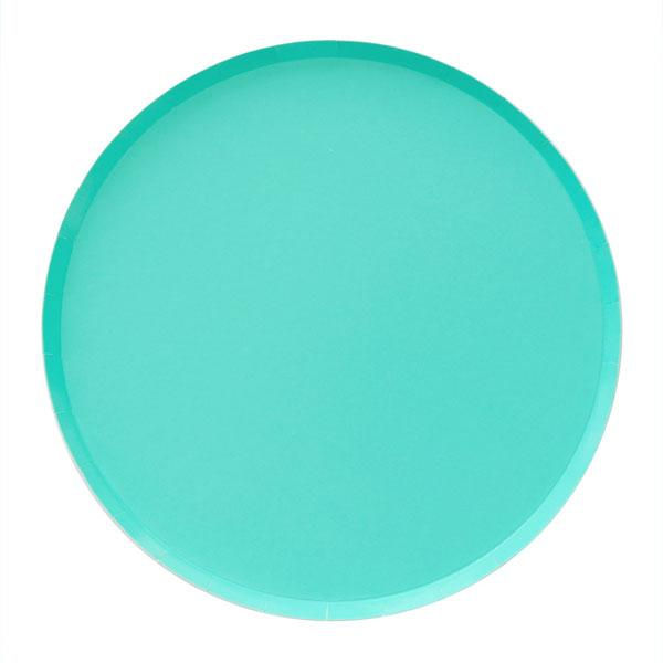 Large Teal Paper Plates by Oh Happy Day (pack of 8)