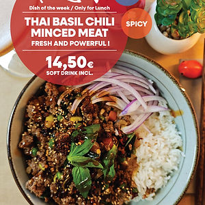 (Lunch Only Menu) Thai Basil Chili Minced Meat (Spicy)