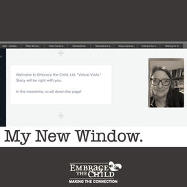 Dr. Stacy Sue Rosello, OTR/L reflects on the transformation from a blue sky awaiting families in a clinic toward meeting families on a virtual screen.