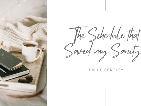 The Schedule that Saved my Sanity! Time management tips and tools