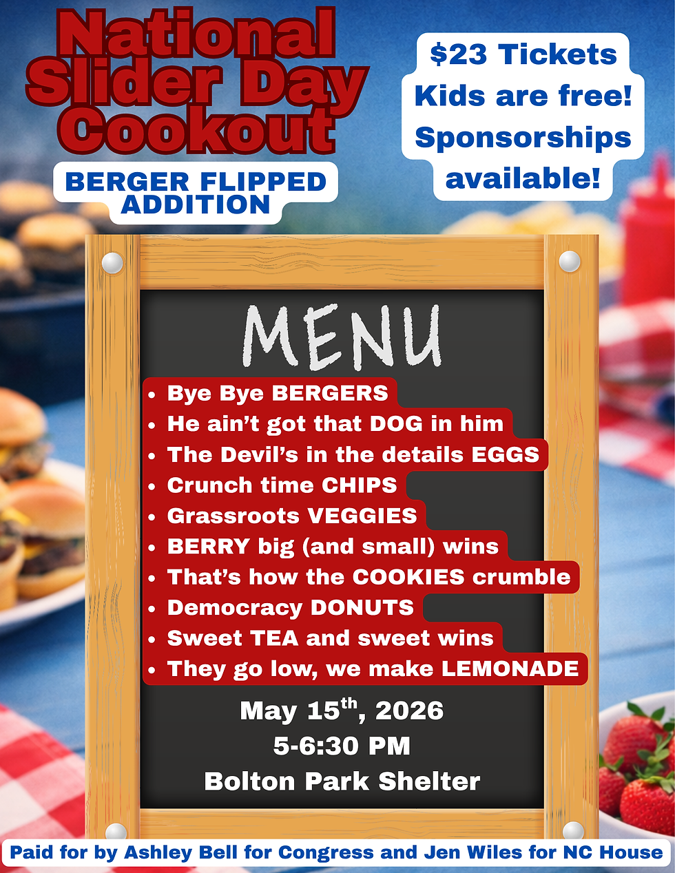 Bye Bye Berger Cookout