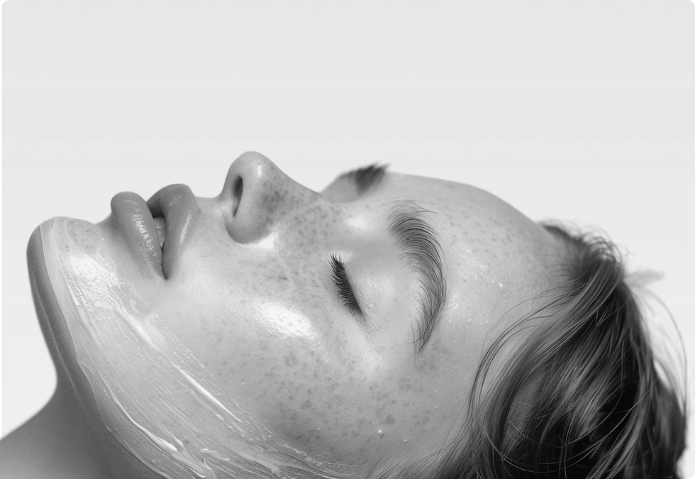 Deep cleanse facial skincare closeup - Wellness Spa Template