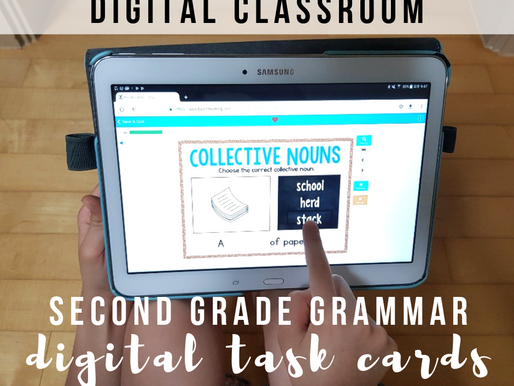 Second Grade Grammar and Vocabulary Boom Cards