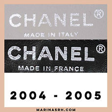 chanel marquage à chaud 2004 2005
