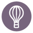 Hot Air Balloon Icon - Purple