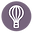 Hot Air Balloon Ícone - roxo