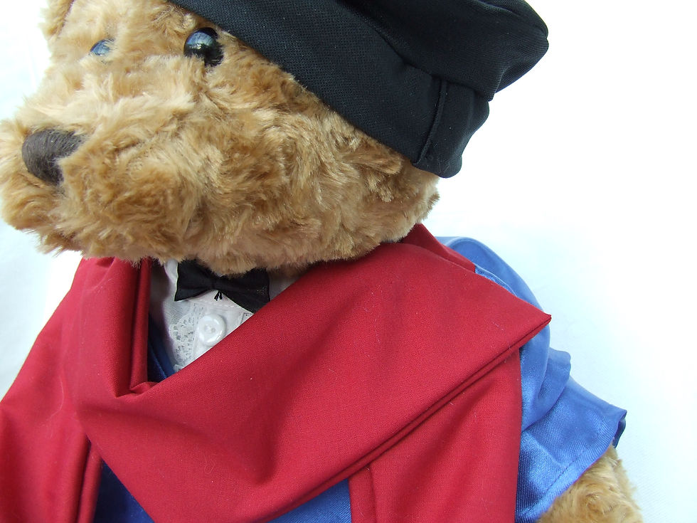 Thumbnail: PHD GRADUTATION BEAR RED/BLUE