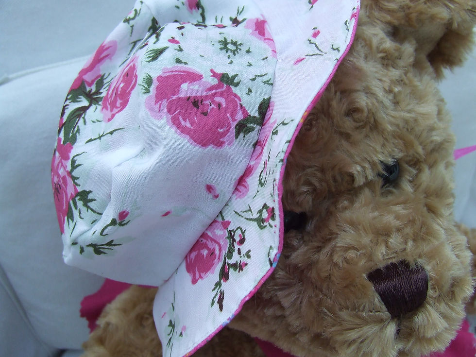 Thumbnail: DRESS pink floral with reversible hat