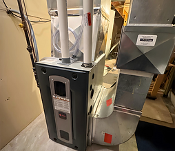 High-efficiency furnace installation in Orleans, ON by P & P HVAC, ensuring reliable home heating and energy savings.