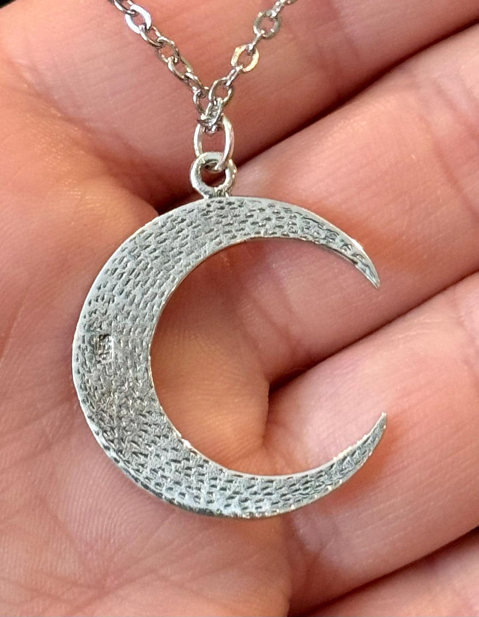 Thumbnail: Sterling Silver, Celtic Knot, Crescent Moon, Pendant, Necklace