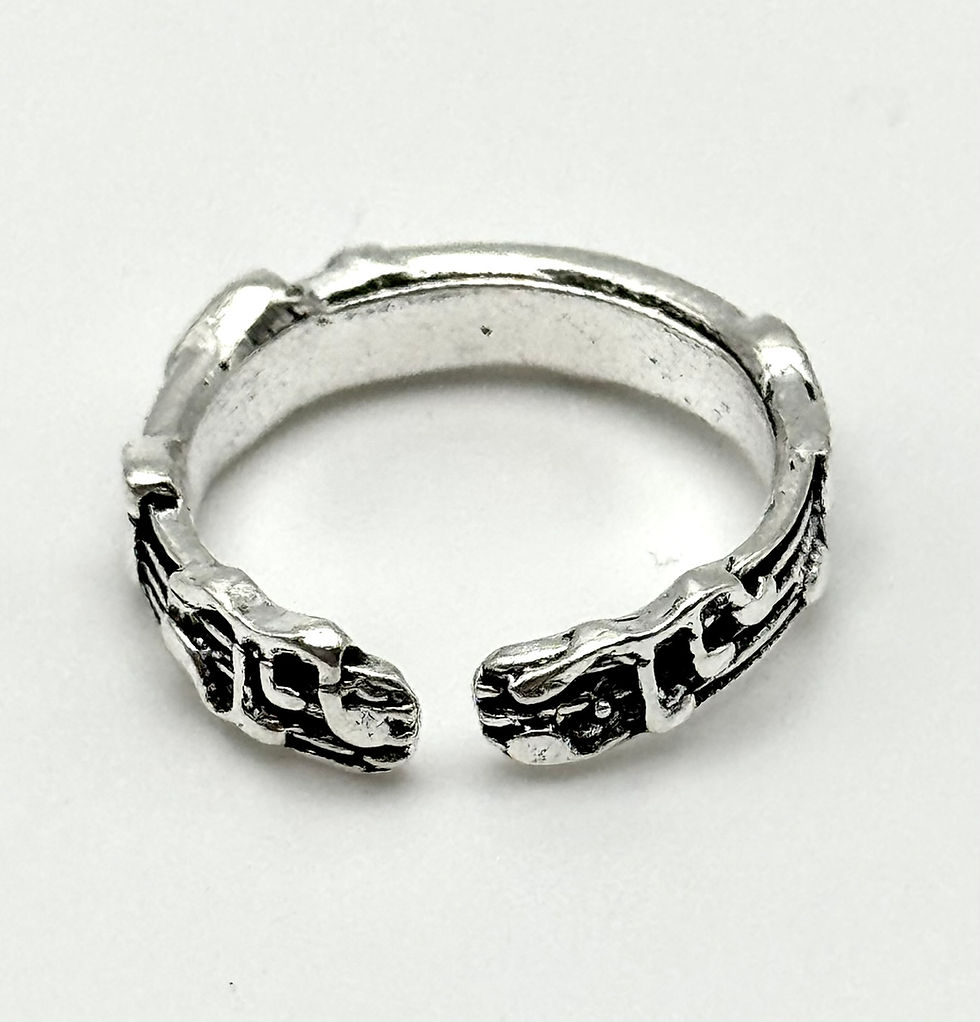 Thumbnail: Silver, Music Notes, Adjustable, Ring