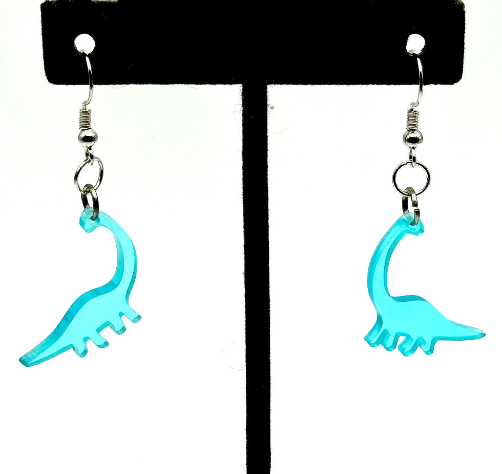 Thumbnail: Colored Dinosaur Earrings