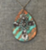 Teardrop, Rhinestone, Cross, Pendant, Necklace