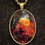 Thumbnail: Space, Silver, Antique Bronze, Large, Oval, Galaxy, Solar Flare, Pendant, Neckl