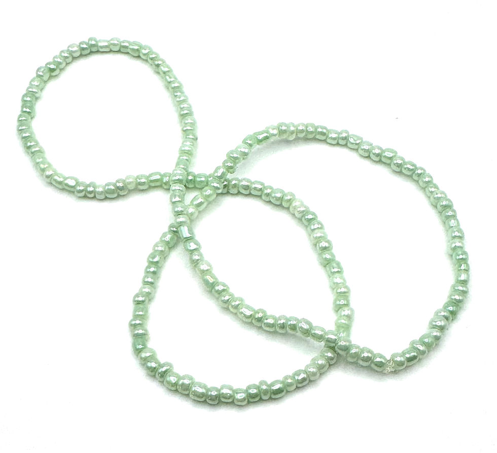 Thumbnail: Mint, Green, Wrap, Beaded, Bracelet