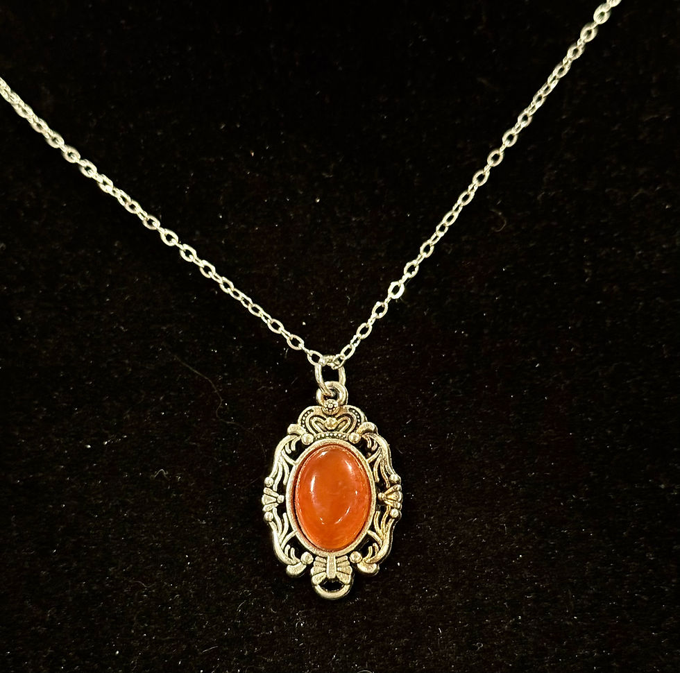 Thumbnail: Silver,  Oval, Mixed Gemstone, Pendant, Necklaces