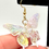 Thumbnail: Butterfly, Iridescent, Large, Gold, Dangle, Earrings 