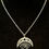 Thumbnail: Stainless Steel, Crescent, Phases of the Moon, All Seeing Eye, Silver, Pendant, 18 Inch Necklace, 20 Inch Necklace, 24 Inch Necklace