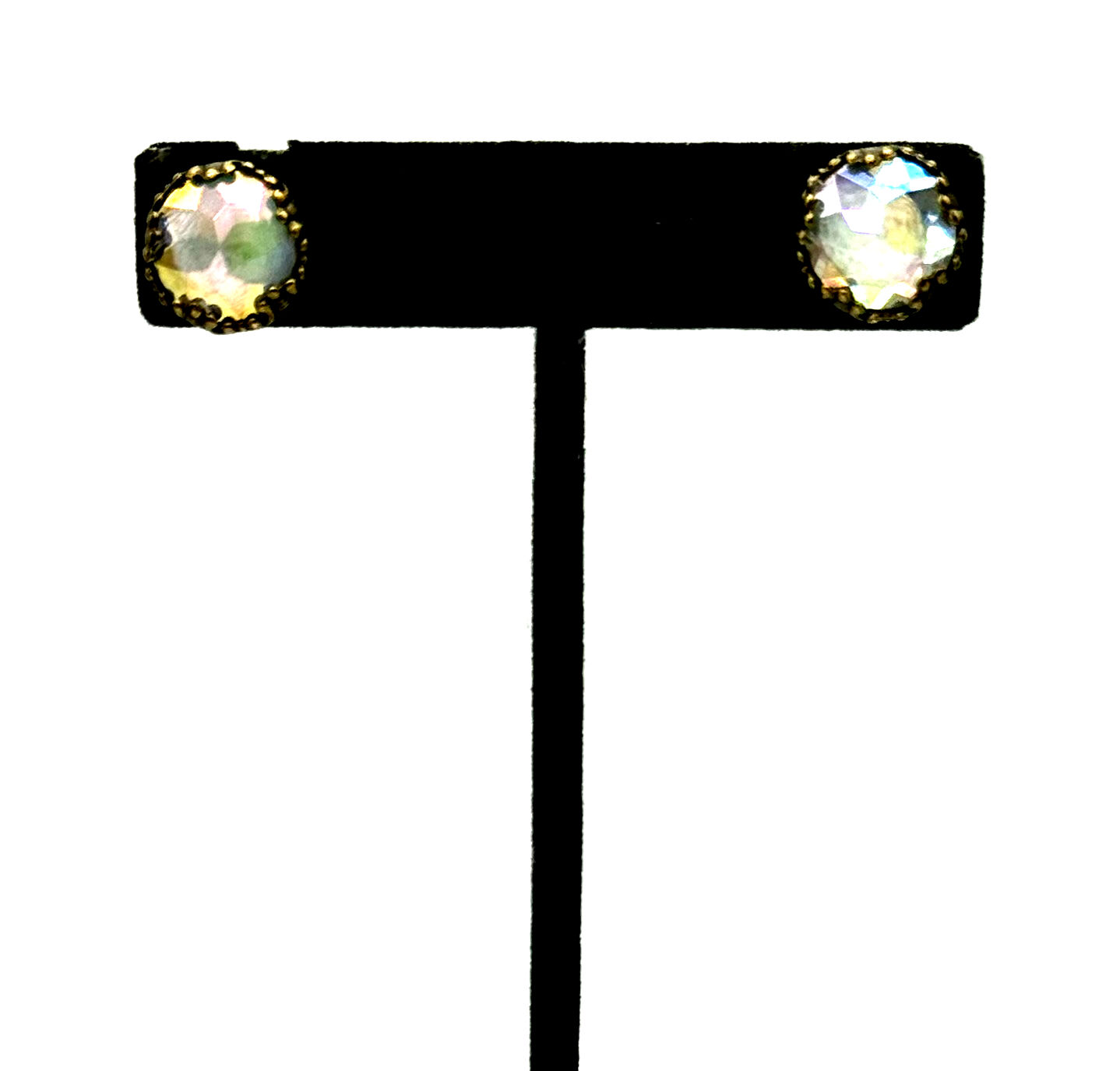 Antique Bronze, Antique Silver, Round, Post, Earrings