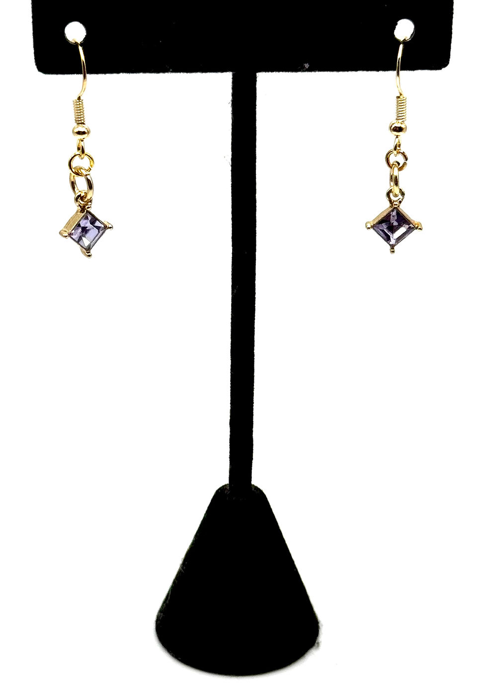 Thumbnail: Rhinestone, Gold, Dangle, Earrings